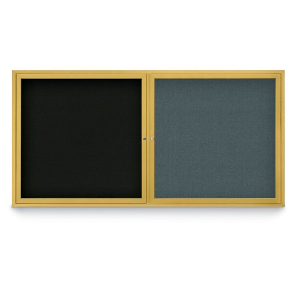 United Visual Products Corkboard, Rubber/Black, 72"x36" UV407PLUS-BLACK-RUBBER - main